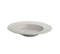 Alessi Dressed en Plein Air MW72 / 2 LG - Assiette Creuse Design avec Décor en Relief, Mélamine, Gris Clair