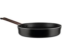 Alessi edo PU113/28 B Poêle à Manche Long en Aluminium avec revêtement antiadhésif, Manche en Acier Inoxydable avec revêtement en PVD, Marron