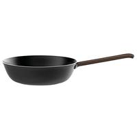 Alessi edo | PU114/28 B Poêle à longue manche en aluminium avec revêtement antiadhésif, manche en acier inoxydable avec revêtement PVD Marron