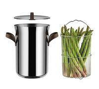Alessi Edo PU309 - Marmite à Asperges, Inox 18/10, Adaptée à la Cuisson à Induction, Acier