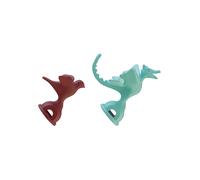 ALESSI Ensemble de 2 sifflets pour bouilloire Vert clair Rouge argent