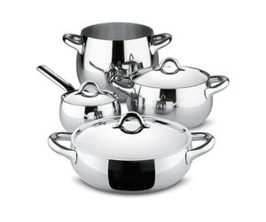 Alessi Ensemble de cocottes Mami 7 pièces Acier inoxydable