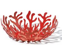 Alessi Esi01/25 R Mediterraneo Porte-Fruits En Acier Coloré À La Résine Au Époxyde, Rouge, Ø 25 Cm Rouge