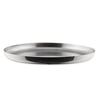 Alessi Extra Ordinary Texture JM14/35 T - Plateau Rond au Design Minimaliste en Acier Inoxydable 18/10 avec Décorations, Granulé en Relief, 35 cm
