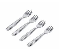 fm 23/36 s4 colombina fish, set de quatre petites fourchettes à huitres et crustacés 18/10, couleurâ?¯: argent, acier inoxydable, finition