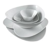 ALESSI FM10/2 COLOMBINA COLLECTION ASSIETTE CREUSE EN PORCELAINE BLANCHE SET DE 6 PIÈCES G
