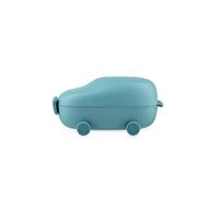 Alessi Food à Porter SA06 LAZ - Snack Box avec Deux Compartiments en Forme de Voiture Jouet en Résine Thermoplastique, Sans BPA, Bleu