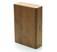 Alessi Gag508 K-block Bloc Couteaux en Bois de Bambou avec Ouverture Livre, Beige