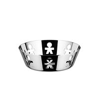 Alessi Girotondo | AKK03 Corbeille Ronde de Design à Bord Perforé, Acier Poli, 18 cm