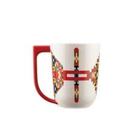 Alessi Mug Holyhedrics ESA09 1 – Porcelaine décorée, anse dessinée, 40 cl