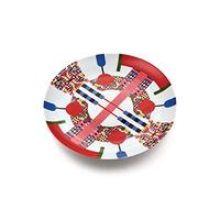 Alessi Holyhedrics ESA10 1 - Assiette à Dessert en Porcelaine Décorée avec Décalcomanie Appliquée à la Main, Multicolore