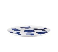 Alessi Itsumo - Yunoki ware NF08/1 - Assiette Plate Design, Usage Quotidien, Esthétique Minimale, en Porcelaine Blanche avec Décor Samiro Yunoki, Diamètre 27 cm