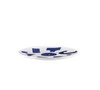 Alessi Itsumo - Yunoki ware NF08/5 - Assiette à Dessert Design, Usage Quotidien, Esthétique Minimale, en Porcelaine Blanche avec Décor Samiro Yunoki, Diamètre 21 cm