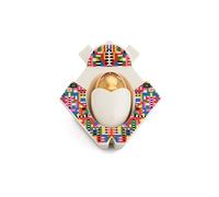Alessi Jesus ESA05 1 - Figurine de l'enfant Jésus pour Crèche en Porcelaine avec Décalcomanies Appliquées à la Main et Détails en Or 24 Carats, Multicolore