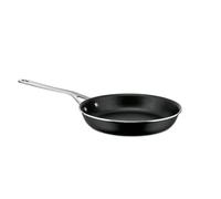 Alessi JM110/24 B - Poêle Design à Long Manche, Compatible Induction, en Aluminium avec Revêtement Antiadhésif en Céramique, Manche en Acier Inoxydable 18/10, Diamètre 24 cm, Noir