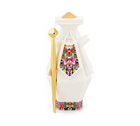 Alessi Joseph ESA05 3 - Figurine Joseph pour Crèche en Porcelaine avec Décalcomanies Appliquées à la Main et Détails en Or 24 Carats, Multicolore