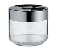 Alessi Pot de stockage Julieta 50cl transparent, acier inoxydable H 9,3cm / Ø 10,5cm