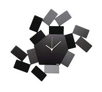 Alessi | La Stanza dello Scirocco MT19 B - Horloge Murale Design en Acier Inoxydable, Noir