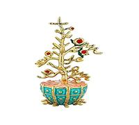 Alessi L'Albero Del Bene MJ16 17 - Décoration Design en Porcelaine Et Résine Doré, Décorée à La Main