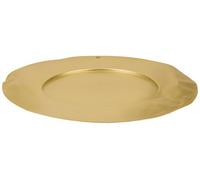 Alessi LC02 BR Sous-Assiette, Laiton, Or, , 33.00 x 33.00 x 1.50 cm