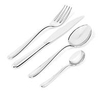 Alessi - LCD01S24R - Caccia - Service à Couverts Composé de Six Cuillers - Fourchettes - Couteaux - Cuillers à Thé en Acier Inoxydable 18/10 Brillant