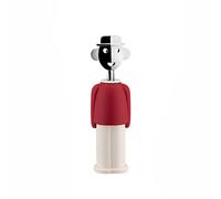 Alessi M AAM23 Alessandro R -Tire-Bouchon Design Zamak Chromé et Résine Thermoplastique Rouge