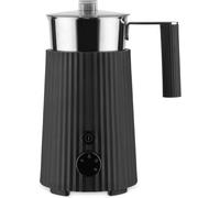 Alessi Machine à cappuccino multifonction Plissé MDL13 B – Induction 600 W, Carafe inox 35 cl, Noir