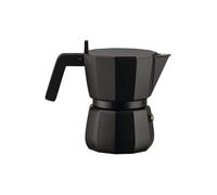 Alessi Moka DC06/3 B - Cafetière Expresso Design, Poignée et Bouton PA, 3 Tasses, Noir