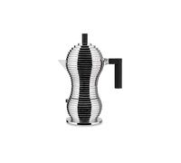 ALESSI Espresso PULCINA 6 tasses Aluminium / Noir argent