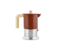 ALESSI Machine à expresso VITE 3 tasses Aluminium/Marron marron