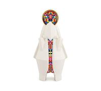 Alessi Mary ESA05 2 - Figurine Vierge pour Crèche en Porcelaine avec Décalcomanies Appliquées à la Main et Détails en Or 24 Carats, Multicolore