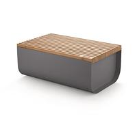 Alessi Boîte à pain Mattina gris foncé LxlxH 34x21x14cm