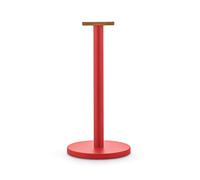 Alessi Mattina BG05 R - Porte-rouleau de Cuisine Design, en Acier Coloré avec Résine Epoxy et Bouton en Bois de Bambou, Rouge