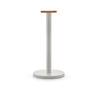 Alessi Mattina BG05 WG - Porte-rouleau Design en Acier Coloré avec Résine Epoxy et Bouton en Bois de Bambou, Gris Chaud