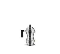 Alessi Mdl02/1 B Pulcina Cafetière Espresso en Fonte D'aluminium, Poignée et Pommeau en Pa, Noir, 1 Tasse