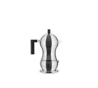 Alessi Machine à expresso Pulcina - 3 tasses - Aluminium Noir/Argent - Induction