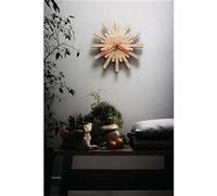 Alessi MDL05 Raggiante - Horloge murale en bois de bambou avec chiffres romains, design Michele De Lucchi