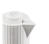 Alessi MDL12 W - Jarre Thermo-Isolante Blanche en Résine Plissé de Michele De Lucchi, Intérieur Double Paroi en Verre