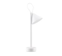 Alessi - ME01 W - Lampe Portable Magnétique, Batterie Rechargeable avec Câble USB-C, en Métal et Résine Thermoplastique, Lumière LED 3.5 W 5 V, Blanc