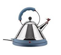 Alessi MG32 AZ Bouilloire Électrique sans Fil Acier Inoxydable et Résine Thermoplastique Bleu