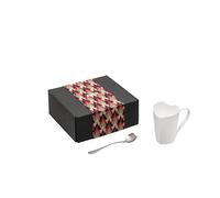 Alessi - MMI24CUSET - Ensemble Composé d'une Tasse et d'une Cuillère, en Porcelaine Tendre et Acier Inoxydable 18-10, Multicolore