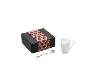 Alessi - MMI24CUSET - Ensemble Composé d'une Tasse et d'une Cuillère, en Porcelaine Tendre et Acier Inoxydable 18-10, Multicolore