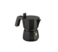 Alessi Moka DC06/1 B - Cafetière Expresso Design, Poignée et Bouton PA, 1 Tasse, Noir