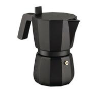 Alessi Moka DC06/6 B - Cafetière Expresso Design, Poignée et Bouton PA, 6 Tasses, Noir