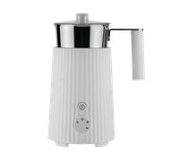 Alessi Plissé MDL13 W - Machine à Cappuccino Multifonction à Induction, en Résine Thermoplastique, Carafe en Acier Inoxydable 18/10, Fiche Européenne 600 W, 35 cl, Blanc