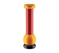 Alessi MP0210 - Moulin à Sel, Poivre et Épices Design, en Bois de Hêtre, Noir, Jaune et Rouge
