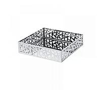 Alessi Msa10 Cactus! Porte-serviettes en Papier de Table avec Bord Ajouré en Acier Inoxydable 18/10, Noire, Vert, Super Blanc, Noir