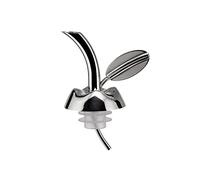 Alessi Msa32/tap Fior D'olio Bouchon Verseur Pour Bouteille D'huile en Acier Inoxydable 18/10 Brillant et Résine Thermoplastique, Argenté