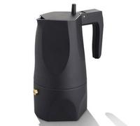 Alessi Mt18/3b Obsidian Cafetière Expresso En Fusion D'aluminium Et Résine Thermoplastique, Finition Brillante