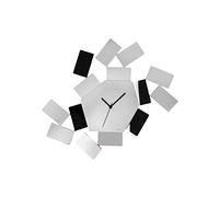 Alessi MT19 Horloge murale, Acier Inoxydable, Argent, 46 x 33.5 x 6 cm